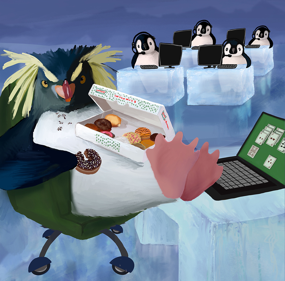 Penguin | Office | Donuts - #Artmash